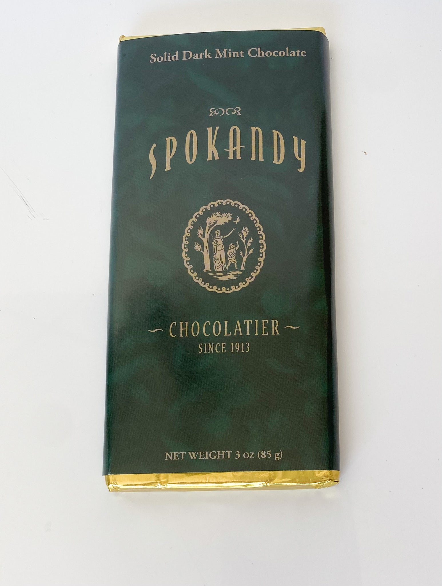 Spokandy Chocolatier Dark Chocolate Mint Bar